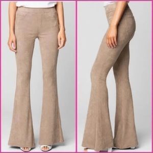 NWT free people/BNYC beige suede flares